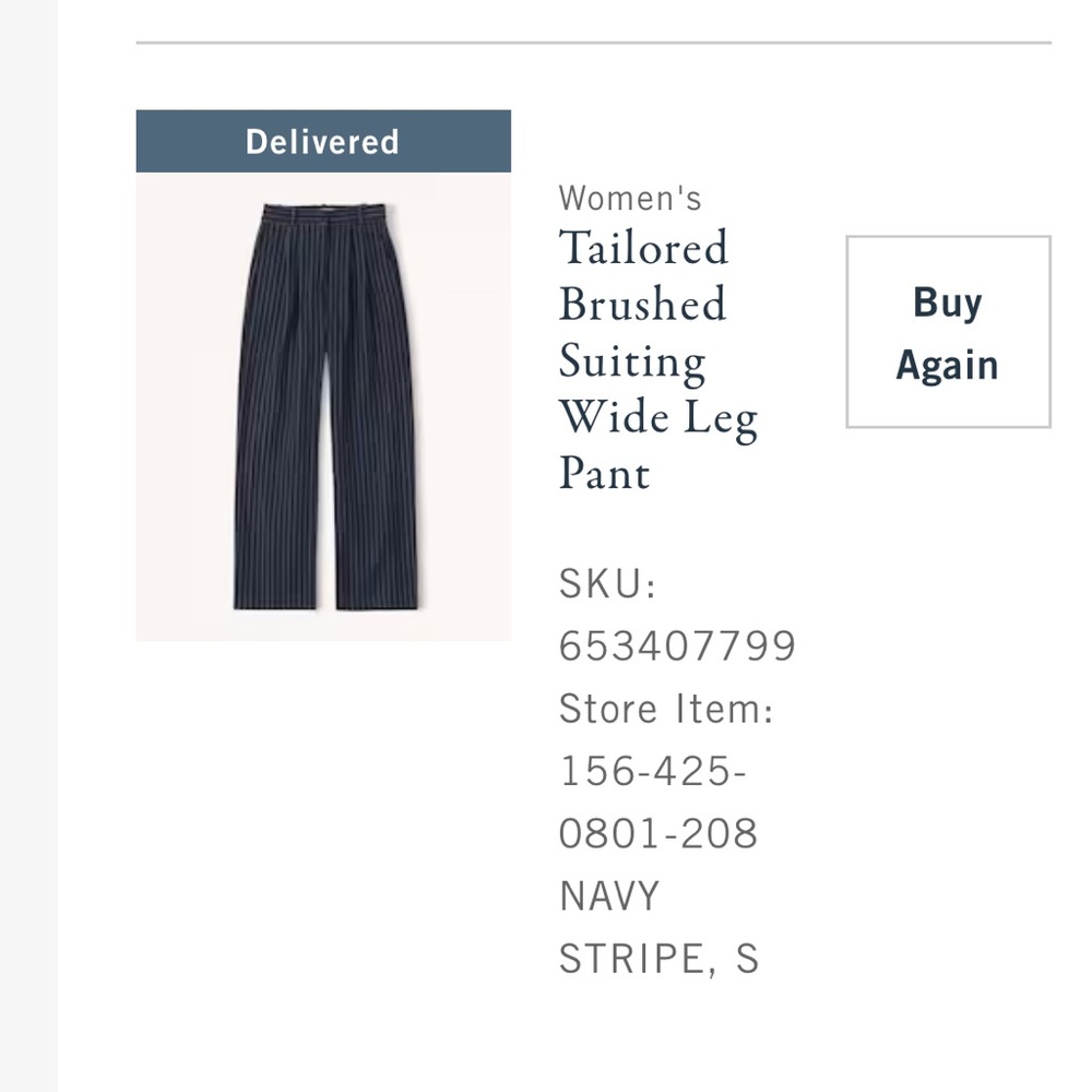 Abercrombie & Fitch Women's Tailored Brushed Suiting Wide Leg Pant
